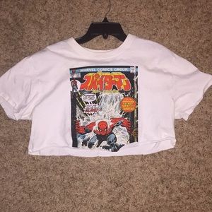 Cropped Marvel Graphic T-Shirt